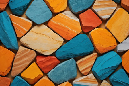 Colored stone patchwork texture patternの素材