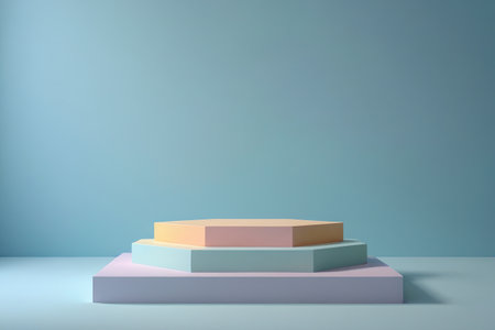 Colorful 3D display table backgroundの素材