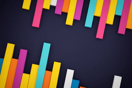 Colorful long pattern background materialの素材