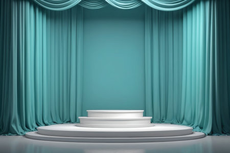 Blue screen stage circular stepped display standの素材