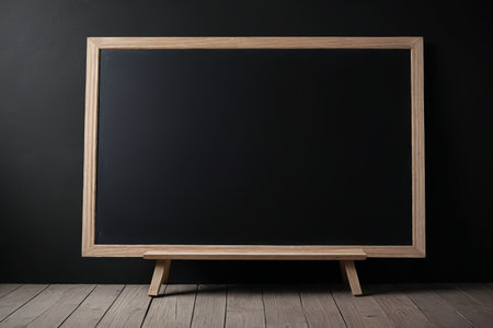 Wooden border blank blackboard materialの素材