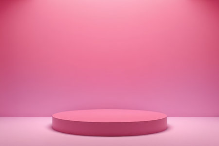 Pink round display table backgroundの素材