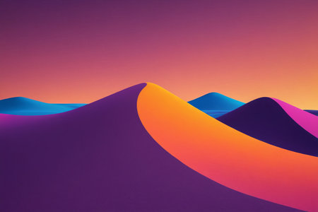 Colorful sand dunes abstract sceneryの素材