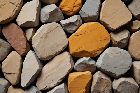 Colorful stone pieces spliced with textured backgroundの素材