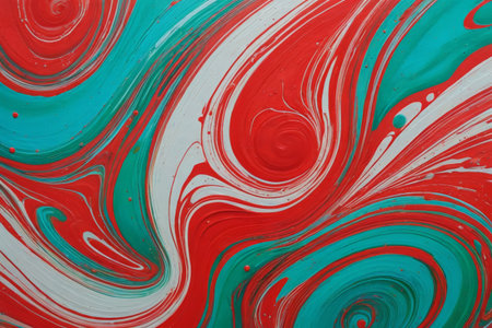 Red Blue White Mixed Liquid Art Textureの素材