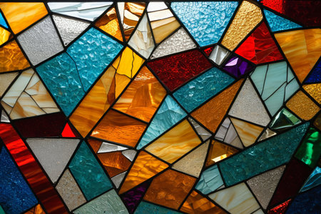 Stained glass splicing art patternの素材