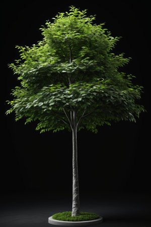 a close up of a tree with a mossy baseの素材