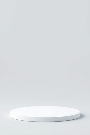 a close up of a white round object on a gray surfaceの素材