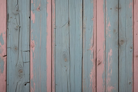 Pastel and blue old wood board textured backgroundの素材