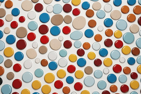 Colorful polka dot pattern backgroundの素材