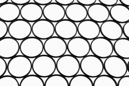 Black and white circular pattern design materialの素材