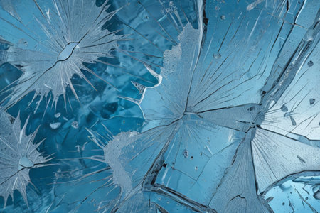 Close-up of broken glass textureの素材
