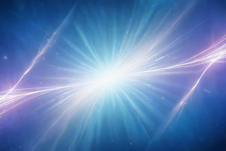 Blue glowing light abstract backgroundの素材