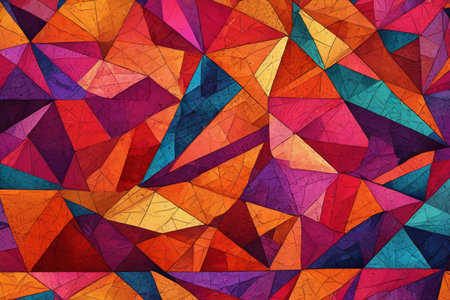 Colorful geometric stitching pattern backgroundの素材