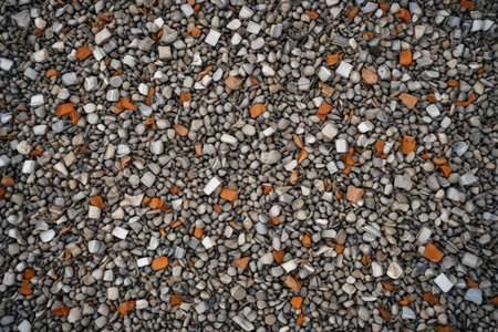 Close-up of gravel and shingled groundの素材