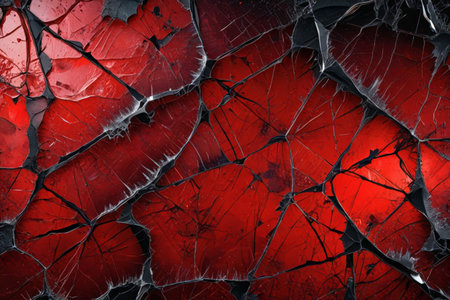 Red Crackle Textured Background Patternの素材