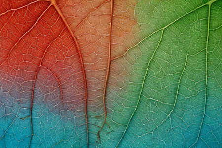 Close-up of colorful leaf textureの素材