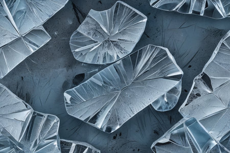 Ice Cube Close-up Texture Imageの素材