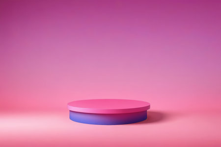 Pink gradient background circular display standの素材