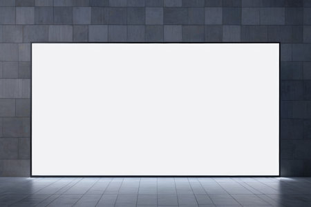 Modern indoor blank display screenの素材