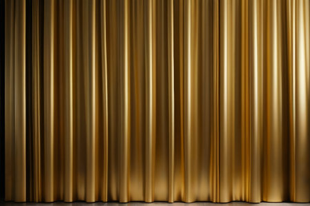 Gold curtain background materialの素材