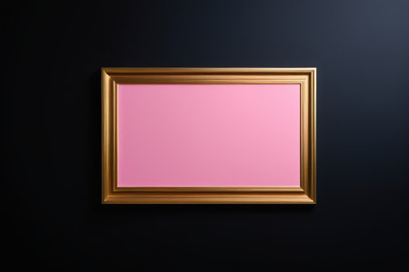 Gold frame on black backgroundの素材