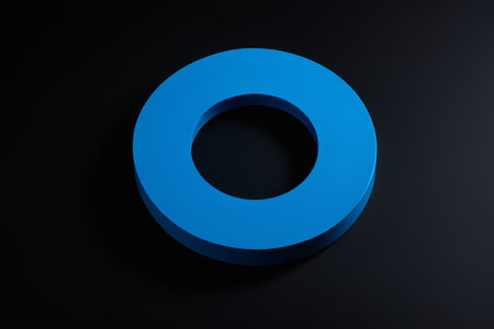 Blue three-dimensional ring design materialの素材