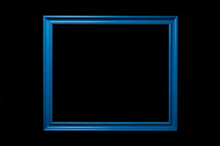 Blue Square Frame Black Backgroundの素材