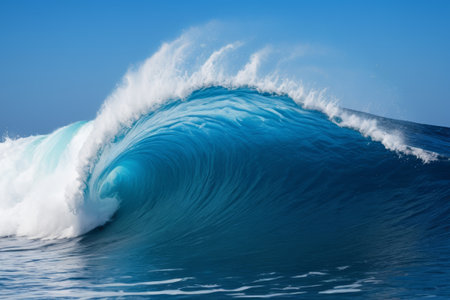 Blue Ocean Giant Wave Landscapeの素材