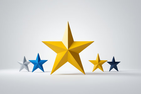 Multicolor three-dimensional star pattern materialの素材