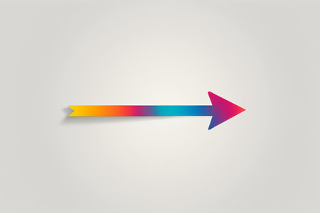 Colorful gradient arrow design materialsの素材