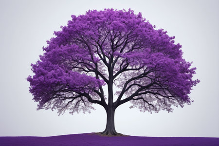 Close-up of the large purple treeの素材
