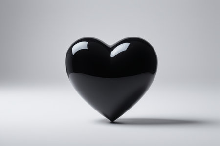Black heart-shaped solid objectの素材