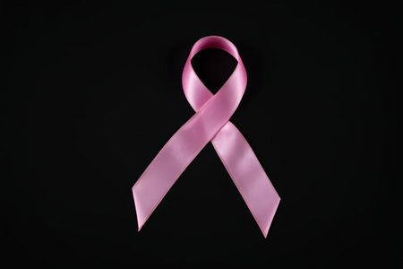 Close up of pink ribbonの素材