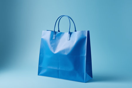 Blue Shopping Bag Still Life Close-upの素材