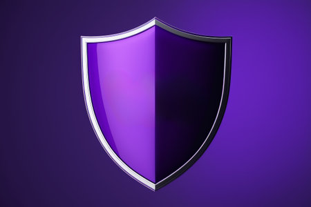Purple shield icon design materialの素材
