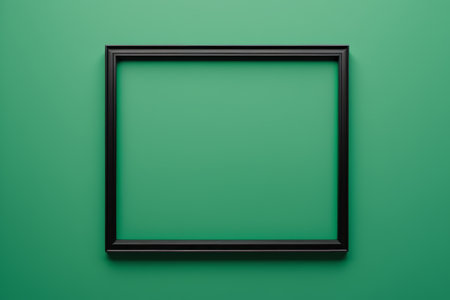 Black frame on green backgroundの素材