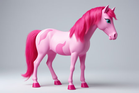 Pink Cartoon Horse 3D Modelの素材