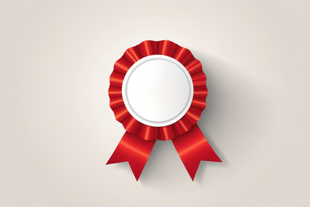 Red Ribbon Badge Materialの素材