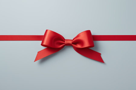 Red bow ribbon decorationの素材