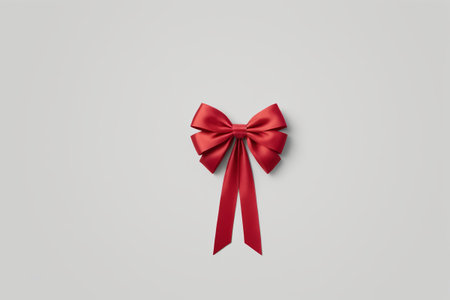 Red ribbon bow decorationの素材