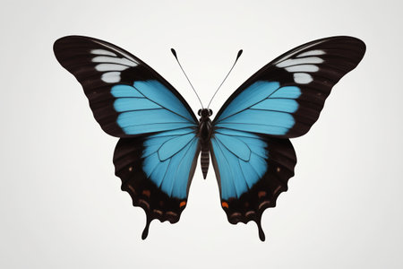 Close-up material of blue butterfly wingsの素材