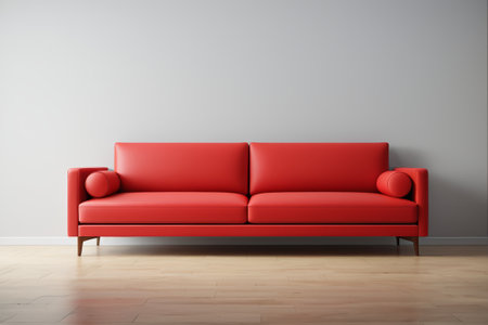 Modern simple red loveseatの素材
