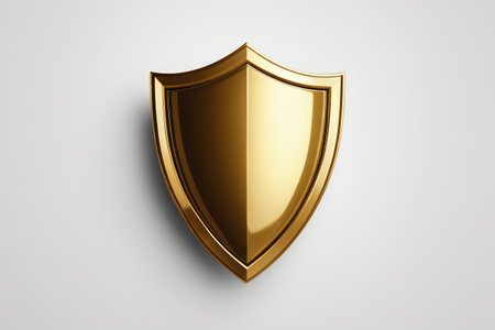 Gold shield iconの素材