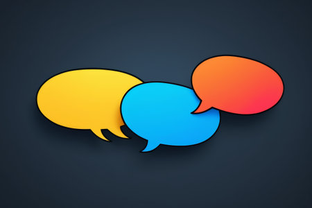 Colorful dialogue bubble chat materialsの素材