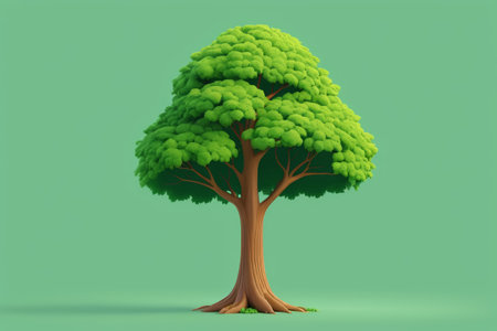 Cartoon style green tree materialの素材