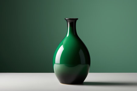Close-up of the green gradient vaseの素材