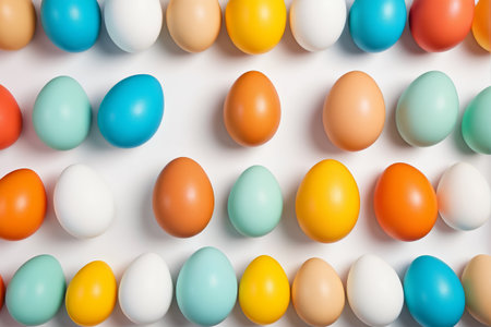 Colorful egg decoration pattern materialの素材