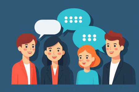 Business people communication illustrationの素材