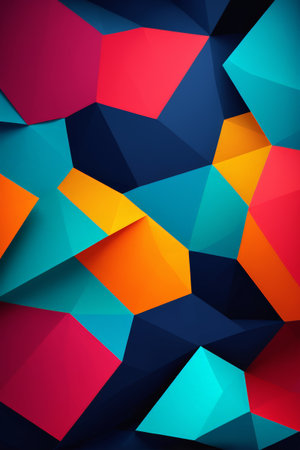 Colorful geometric polygonal background materialの素材